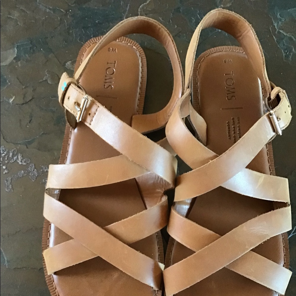 Toms Sicily leather saddles size W8